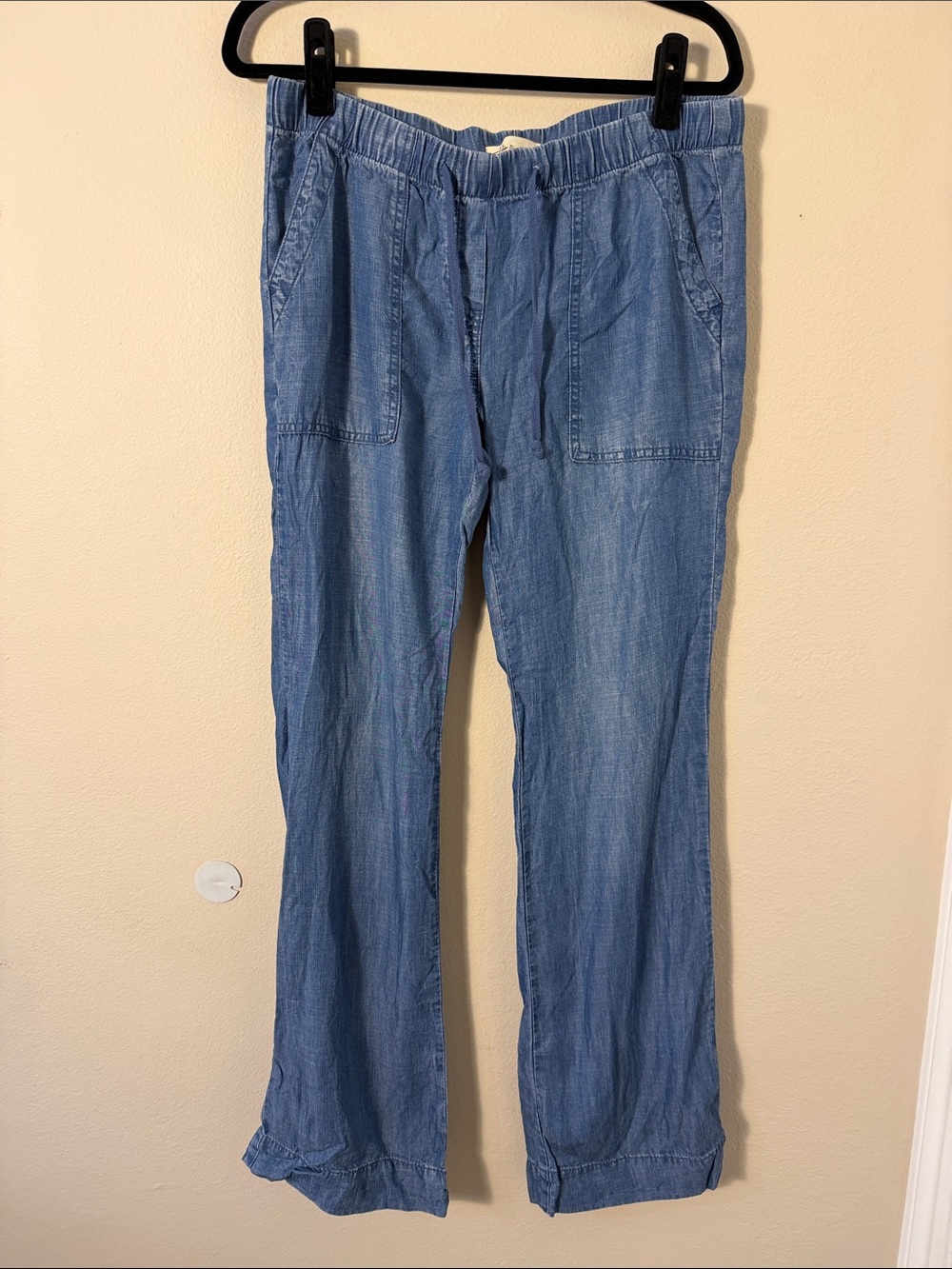 Cloth & Stone Chambray Elastic Waist Pockets Tencel Drawstring Pants Size S